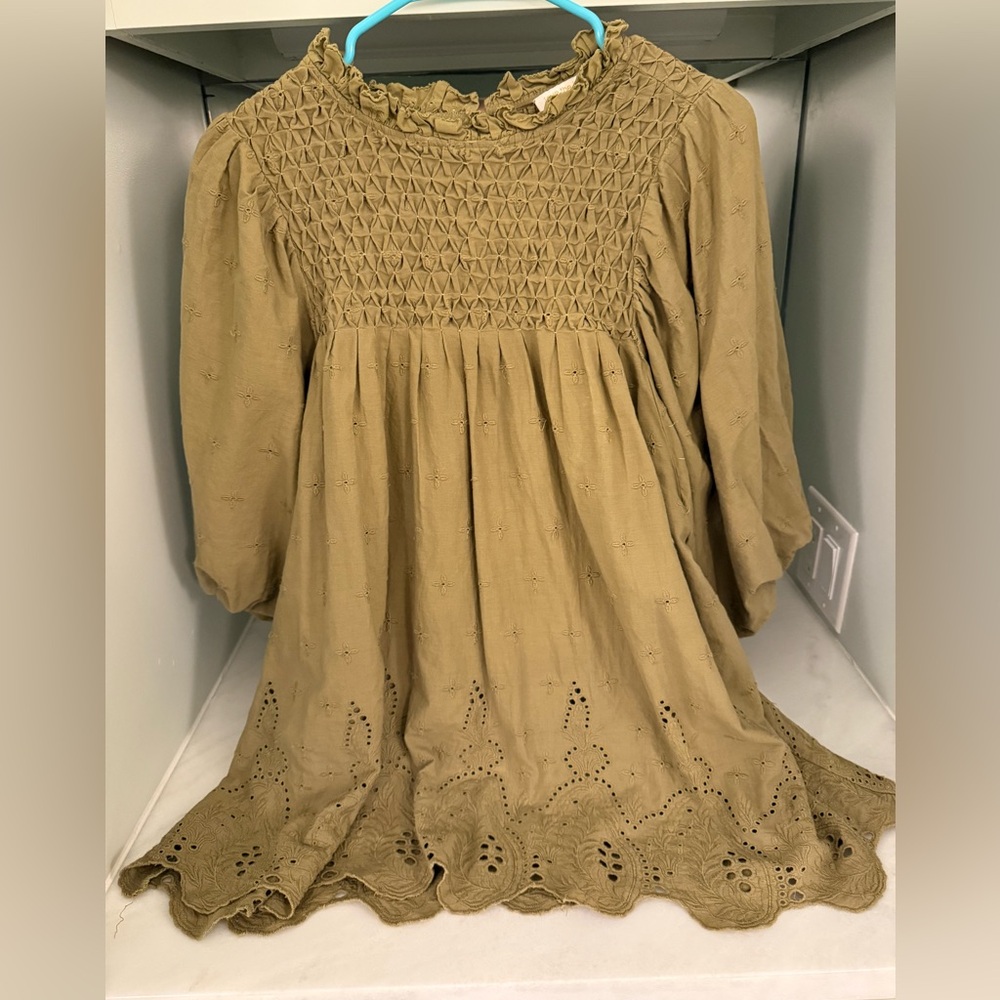 Love the Label Puff Sleeve Eyelet Top